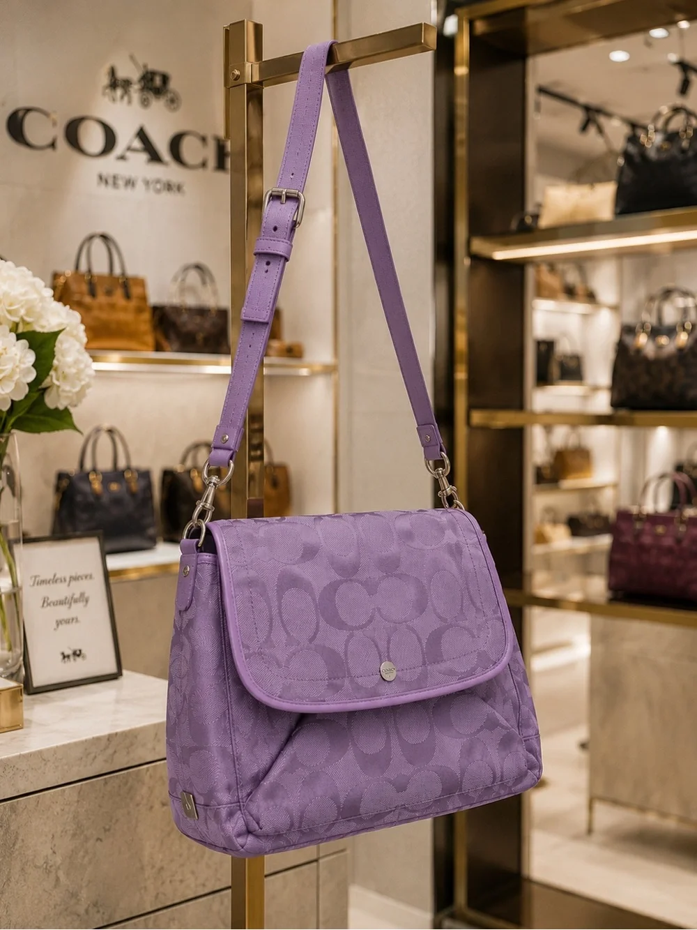 Coach Y2K Kyra Daisy Signature Messenger Crossbody Bag (Style F16550 / F16553)